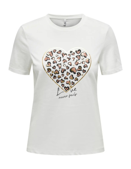 Camiseta . ONLTANYA LIFE REG S/S LEO PRINT TOP JRS