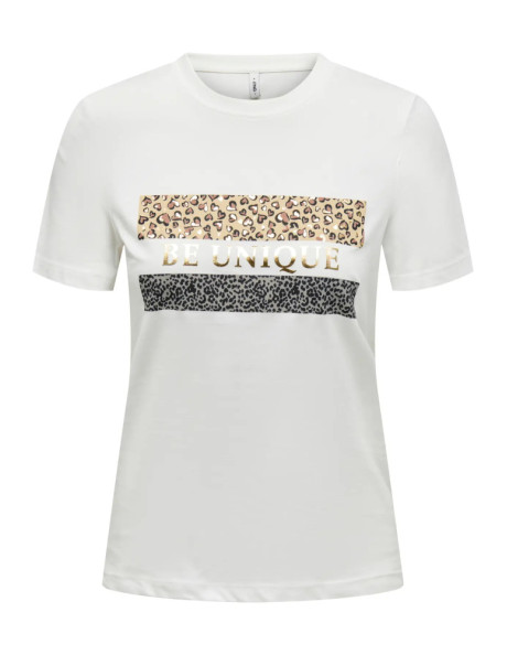 Camiseta . ONLTANYA LIFE REG S/S LEO PRINT TOP JRS