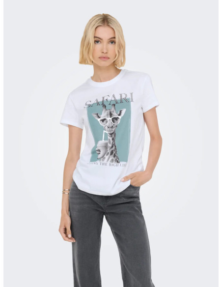 Camiseta . ONLAYA LIFE S/S O-NECK TOP NOOS PTM