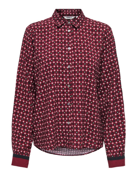 Camisa . ONLVEDA BORDER L/S SHIRT WVN