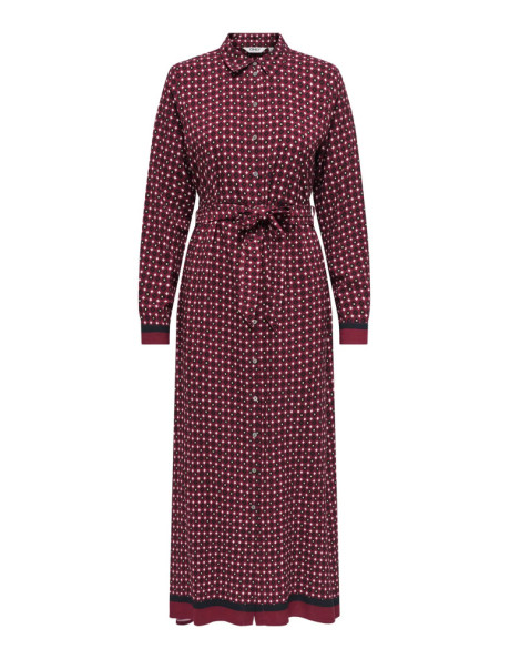 Vestido . ONLVEDA BORDER L/S LONG DRESS WVN