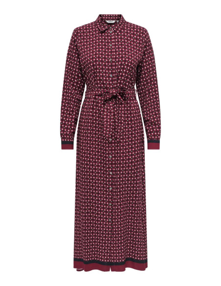 Vestido . ONLVEDA BORDER L/S LONG DRESS WVN