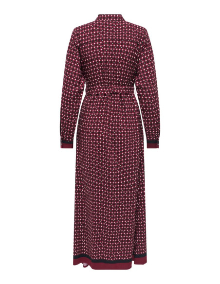 Vestido . ONLVEDA BORDER L/S LONG DRESS WVN