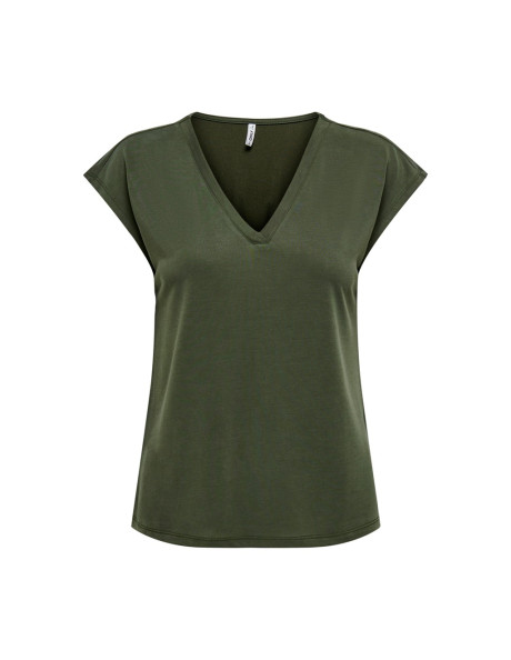 Camiseta básica manga corta cuello pico . ONLFREE LIFE S/S