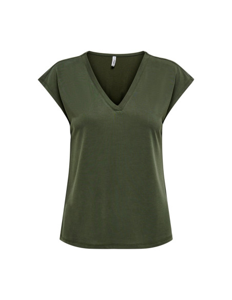 Camiseta básica manga corta cuello pico . ONLFREE LIFE S/S