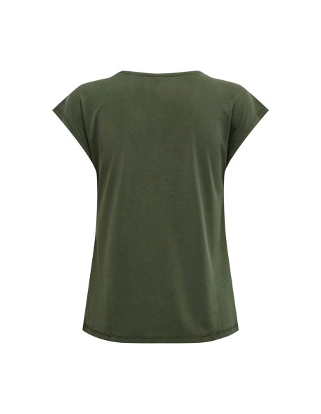 Camiseta básica manga corta cuello pico . ONLFREE LIFE S/S