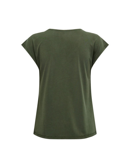 Camiseta básica manga corta cuello pico . ONLFREE LIFE S/S