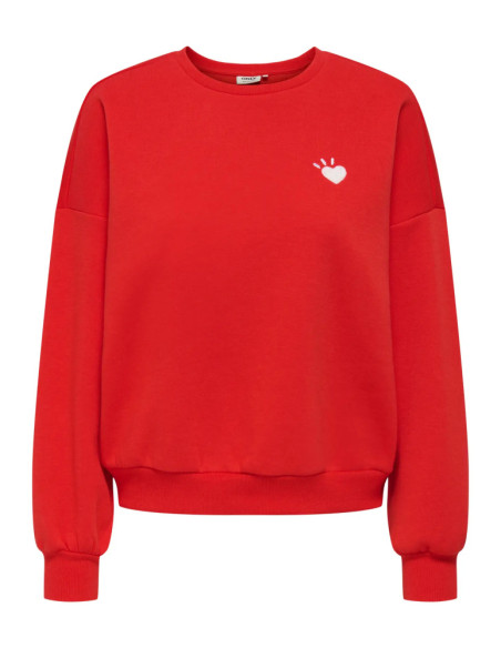 Sudadera corazón .ONLTAMMIE L/S PRINT O-NECK SWT
