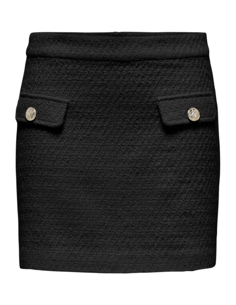 Mini falda botón dorado . ONLBONN LIFE SHORT BOUCLE SKIRT MOCH TLR