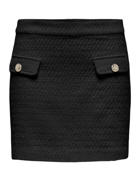 Mini falda botón dorado . ONLBONN LIFE SHORT BOUCLE SKIRT MOCH TLR
