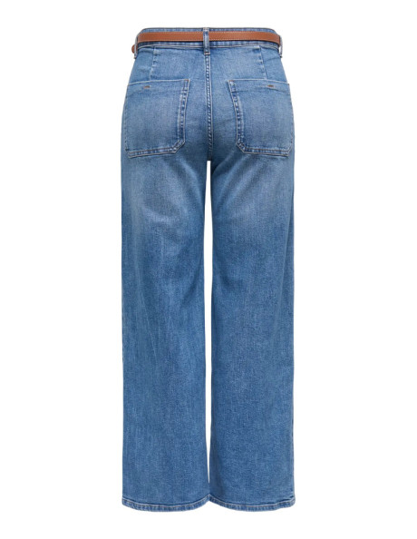Pantalón . ONLMADISON HW WIDE BELT CROP DNM TAI