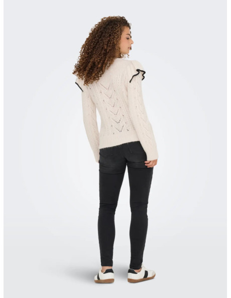 Jersey de punto .ONLISOLDE LS FRILL O-NECK KNT