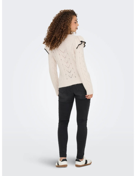 Jersey de punto .ONLISOLDE LS FRILL O-NECK KNT