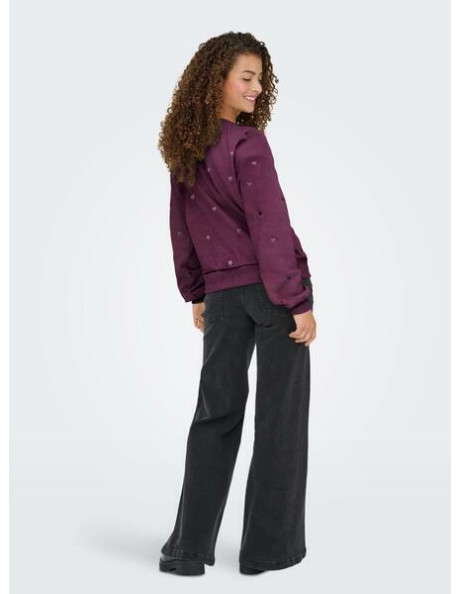 Sudadera corazones .ONLATIKA L/S O-NECK GLITTER EMB. BOX SWT