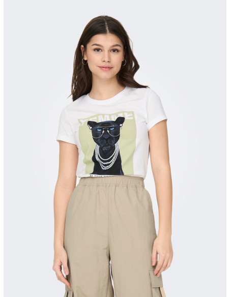 Camiseta . ONLAYA LIFE S/S O-NECK TOP NOOS PTM