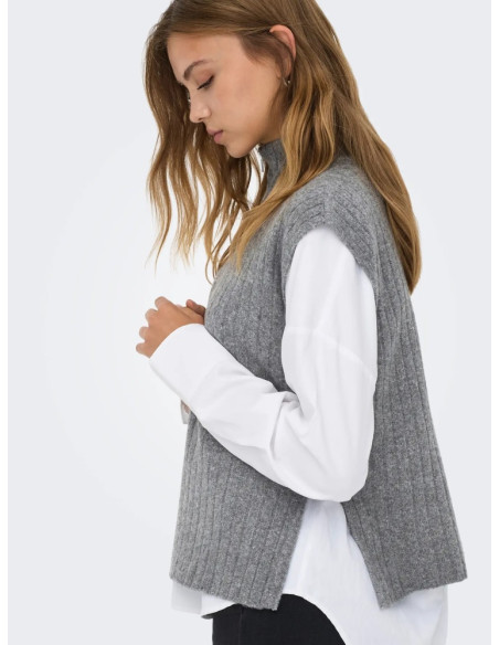 Chaleco punto.ONLJEANETT LIFE SL RIB HIGHNECK CS KNT