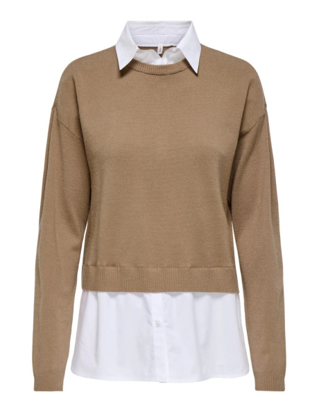 Jersey de punto con sobre camisa .ONLPAYSON LS MIX PULLOVER KNT
