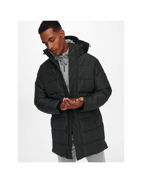 Abrigo acolchada. ONSCARL LONG QUILTED COAT OTW