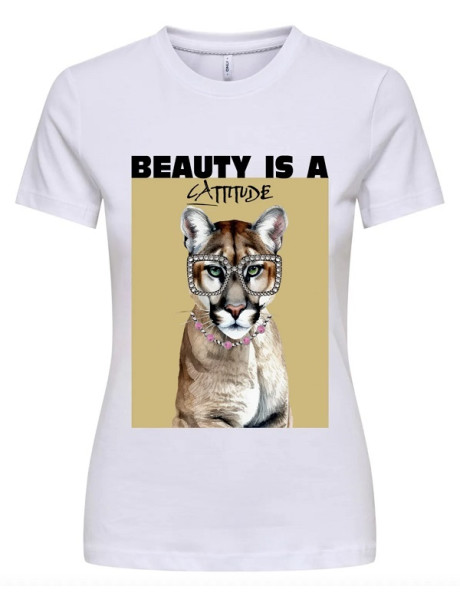 Camiseta . ONLAYA LIFE S/S O-NECK TOP NOOS PTM