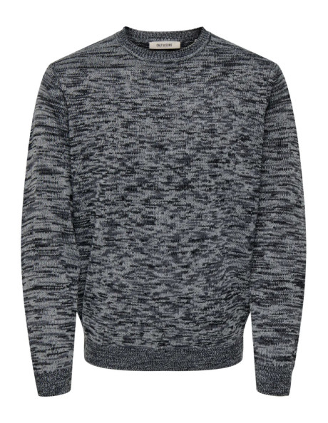 Jersey mezclilla. ONSTRAK REG LS CREW NECK KNIT