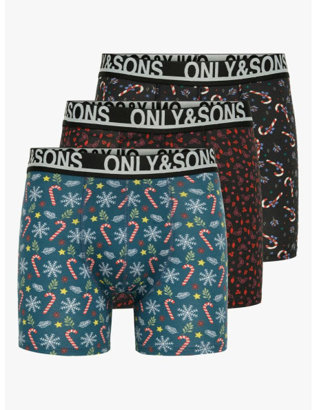 Pack 3 boxer motivos navidad . ONSXMAS TRUNK 3PACK