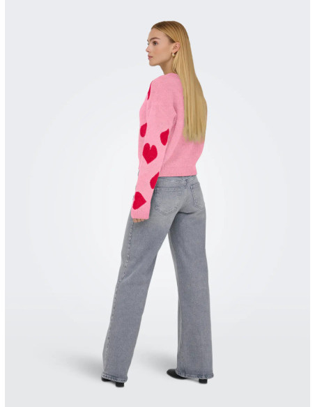 Jersey corazones . ONLSMILE LS PULLOVER KNT