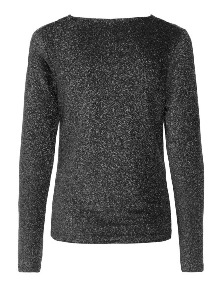 Camiseta manga larga glitter . NLRICH L/S GLITTER WATERFALL TOP JRS