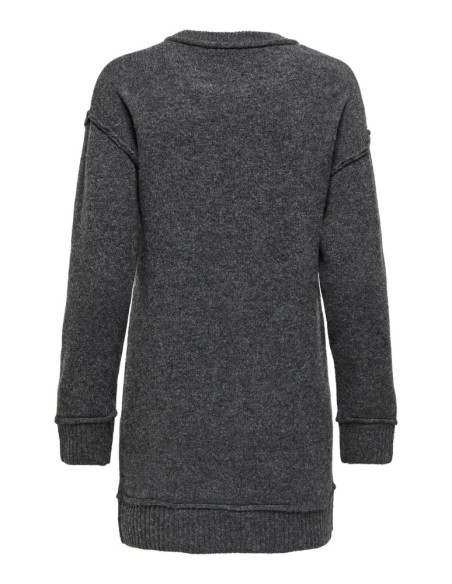 Vestido de punto.ONLHAZEL LS O-NECK DRESS BF KNT