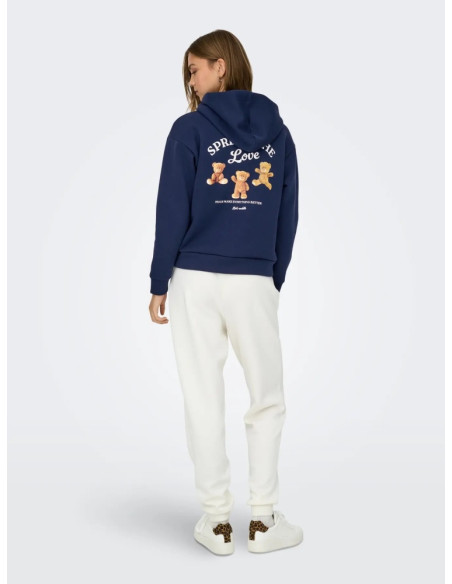 Sudadera capucha oso.ONLRICKY L/S HOOD BOX SWT