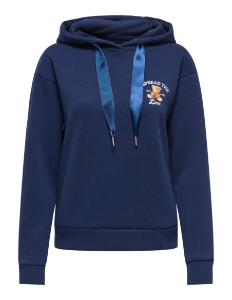 Sudadera capucha oso.ONLRICKY L/S HOOD BOX SWT