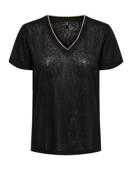 Camiseta  pico. ONLBEATRICE S/S V-NECK TOP BF JRS