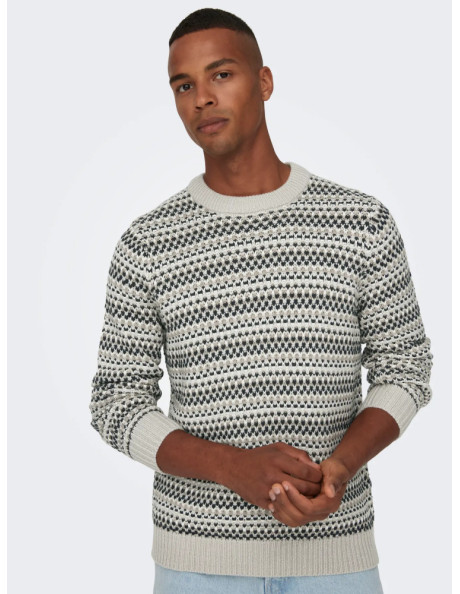 Jersey punto . ONSMUSA REG 3 STRUC CREW KNIT