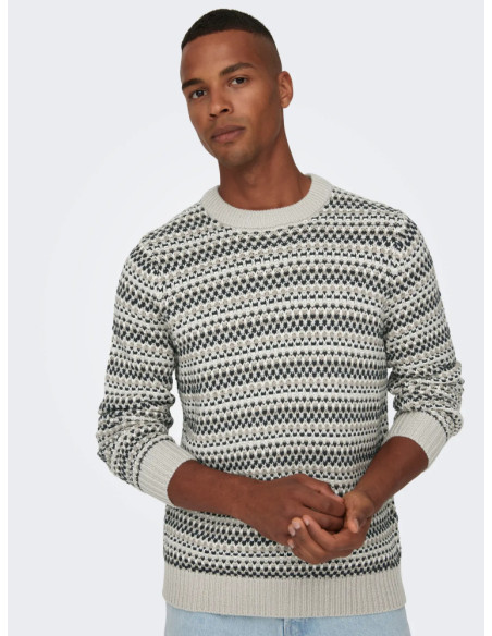 Jersey punto . ONSMUSA REG 3 STRUC CREW KNIT