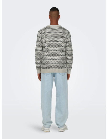 Jersey punto . ONSMUSA REG 3 STRUC CREW KNIT