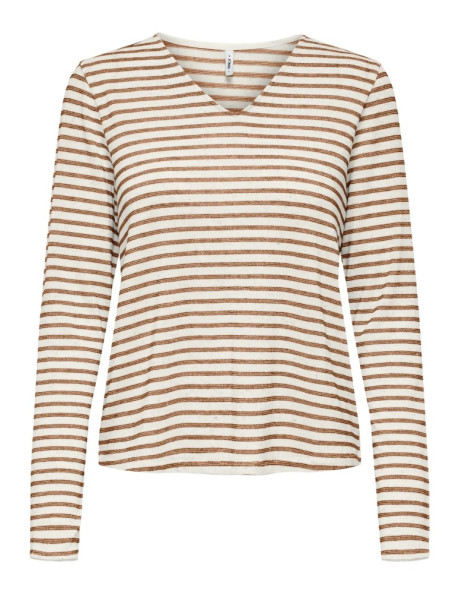Camiseta manga larga. ONLLYDIA L/S V-NECK STRIPE TOP JRS