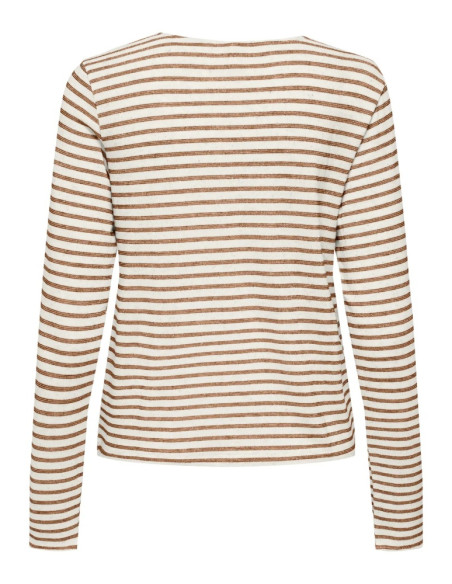 Camiseta manga larga. ONLLYDIA L/S V-NECK STRIPE TOP JRS