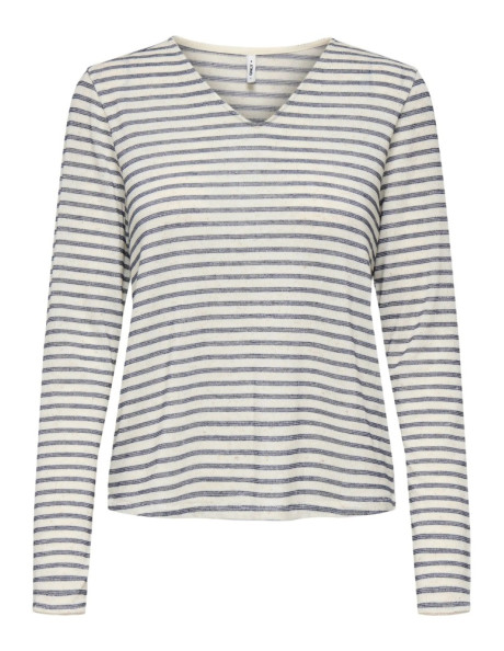 Camiseta manga larga. ONLLYDIA L/S V-NECK STRIPE TOP JRS
