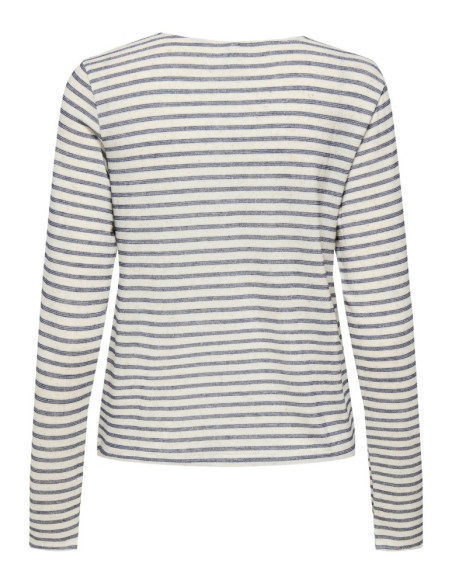 Camiseta manga larga. ONLLYDIA L/S V-NECK STRIPE TOP JRS