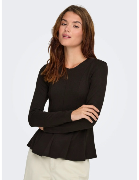 Camiseta punto.ONLKENYA L/S PEPLUM TOP PRI JRS