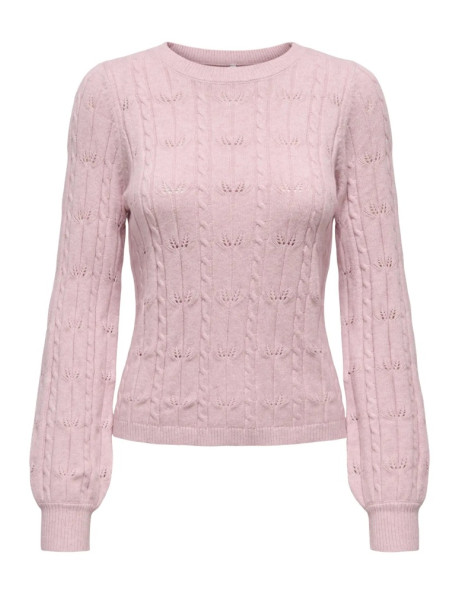 Jersey cuello redondo.ONLKATIA LS STRUCTURE O-NECK PULL CC KNT