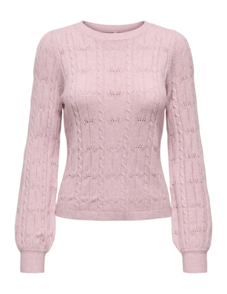 Jersey cuello redondo.ONLKATIA LS STRUCTURE O-NECK PULL CC KNT