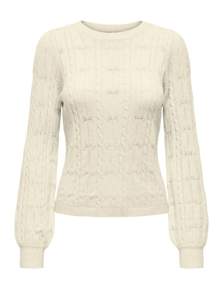 Jersey cuello redondo.ONLKATIA LS STRUCTURE O-NECK PULL CC KNT
