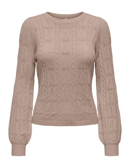 Jersey cuello redondo.ONLKATIA LS STRUCTURE O-NECK PULL CC KNT
