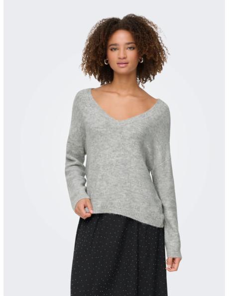 Jersey lentejuela .ONLARIZONA LS SEQUINS V-NECK PUL KNT