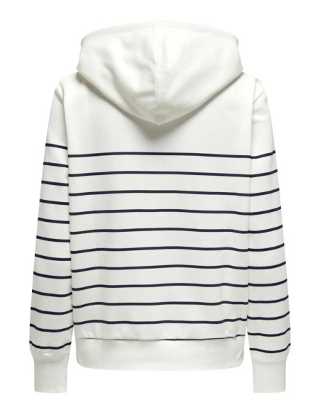 Sudadera corazón pecho . ONLADELLE L/S STRIPE HOOD CS SWT