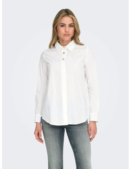 Camisa botón dorado  . ONLSABLE NINA LS SHIRT WVN