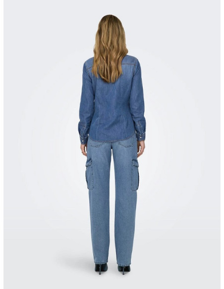 Camisa vaquera . ONLALEXA L/S DNM SHIRT ANA NOOS