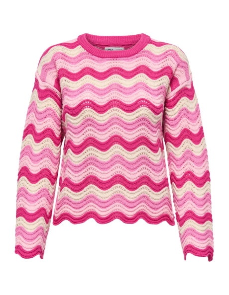 ONLASA LS WAVE STRUCTURE O-NECK CC KNT