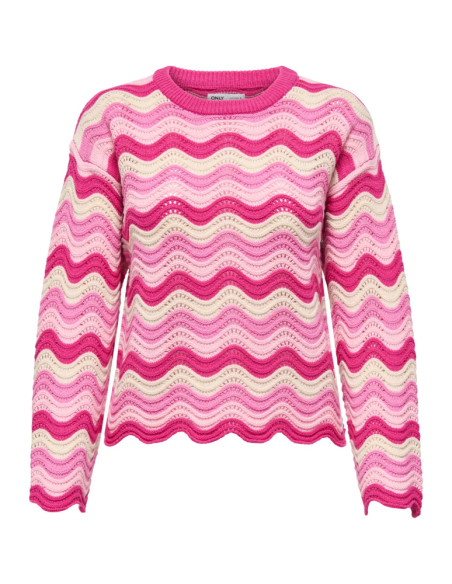 Jersey  estructura  . ONLASA LS WAVE STRUCTURE O-NECK CC KNT