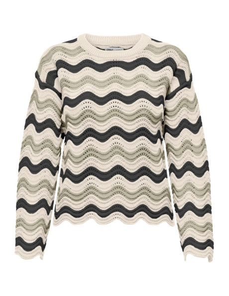 Jersey  estructura  . ONLASA LS WAVE STRUCTURE O-NECK CC KNT